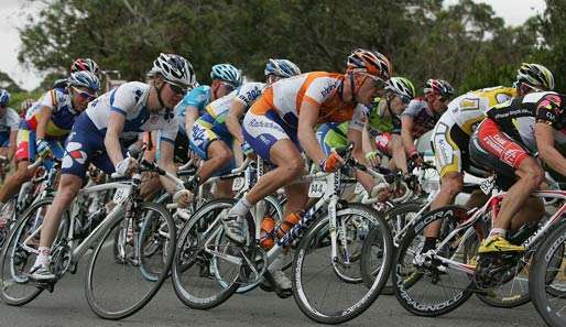 Jos Van Emden (M) vom Team Rabobank landete bei der Hel van het Mergelland auf Platz zwei