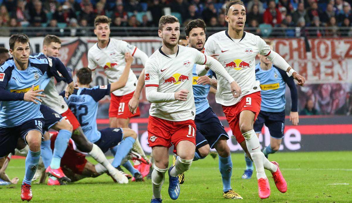 Yussuf Poulsen und Timo Werner gingen lange Zeit gemeinsam für RB Leipzig auf Torejagd.