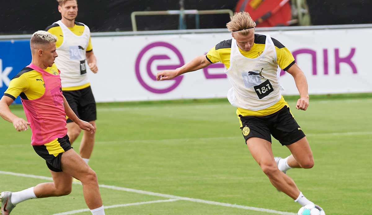 Erling Haaland (r.) will mit dem BVB den nächsten Schritt machen.