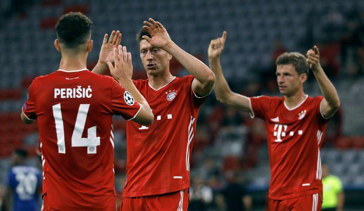 Die geballte bayerische Offensivpower um Robert Lewandowski und Thomas Müller.