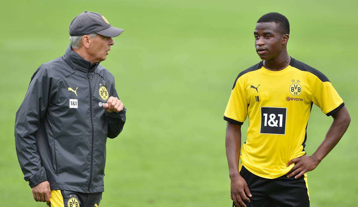 Lucien Favre bezeichnete Youssoufa Moukoko als "absolute Ausnahme".