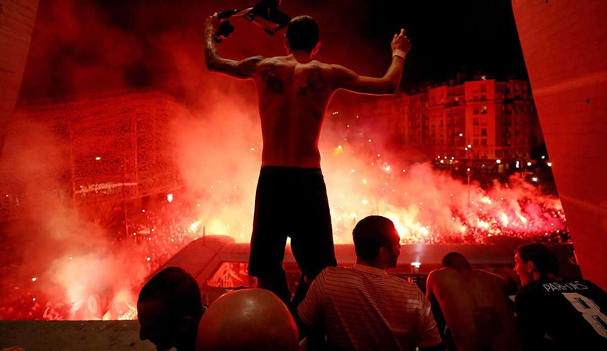 Bereits beim Viertelfinaleinzug von PSG gegen Borussia Dortmund kam es in Paris zu grenzwertigen Fan-Partys.
