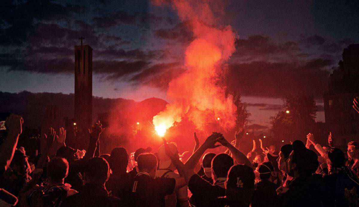 Die Fans von Olympique Marseille feierten die Pleite von PSG.