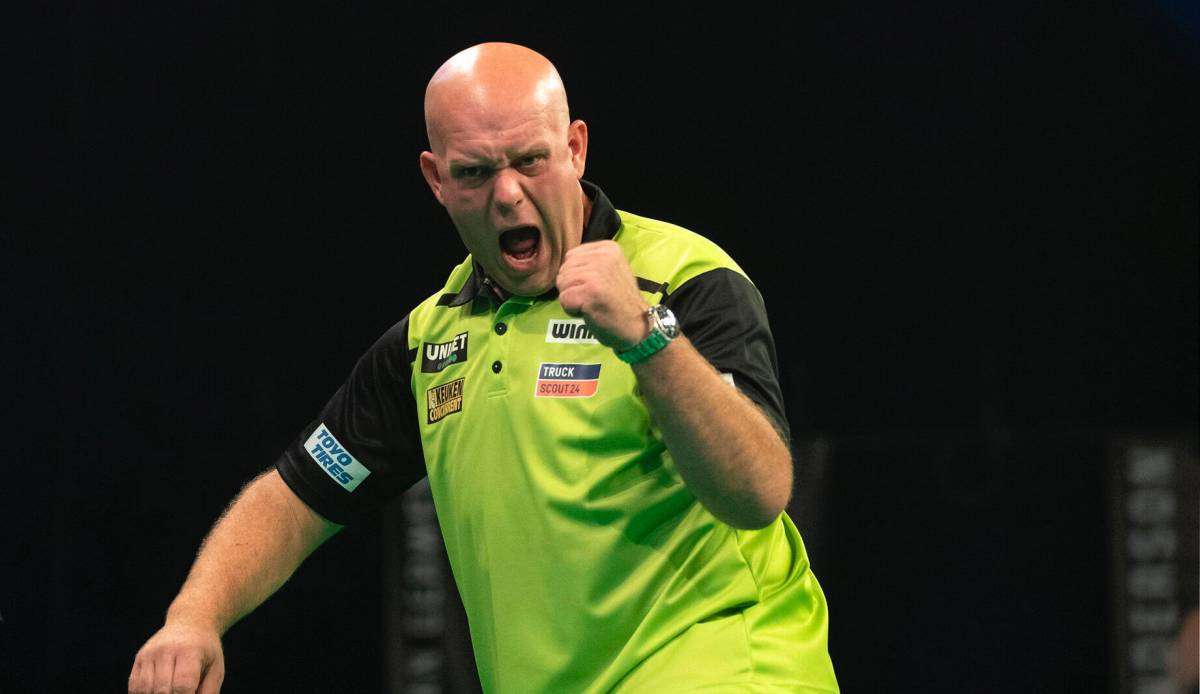 Michael van Gerwen gewann gegen Gary Anderson.