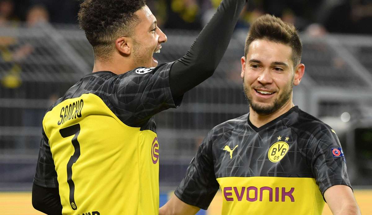 Jadon Sancho (l.) und Raphael Guerreiro spielen seit 2017 zusammen beim BVB.