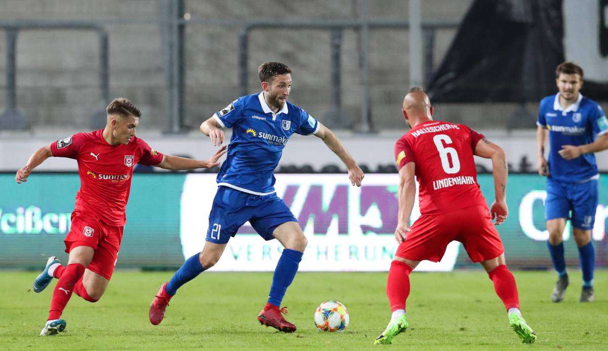 Der 1. FC Magdeburg und der Hallesche FC trennten sich im Juni unentschieden.