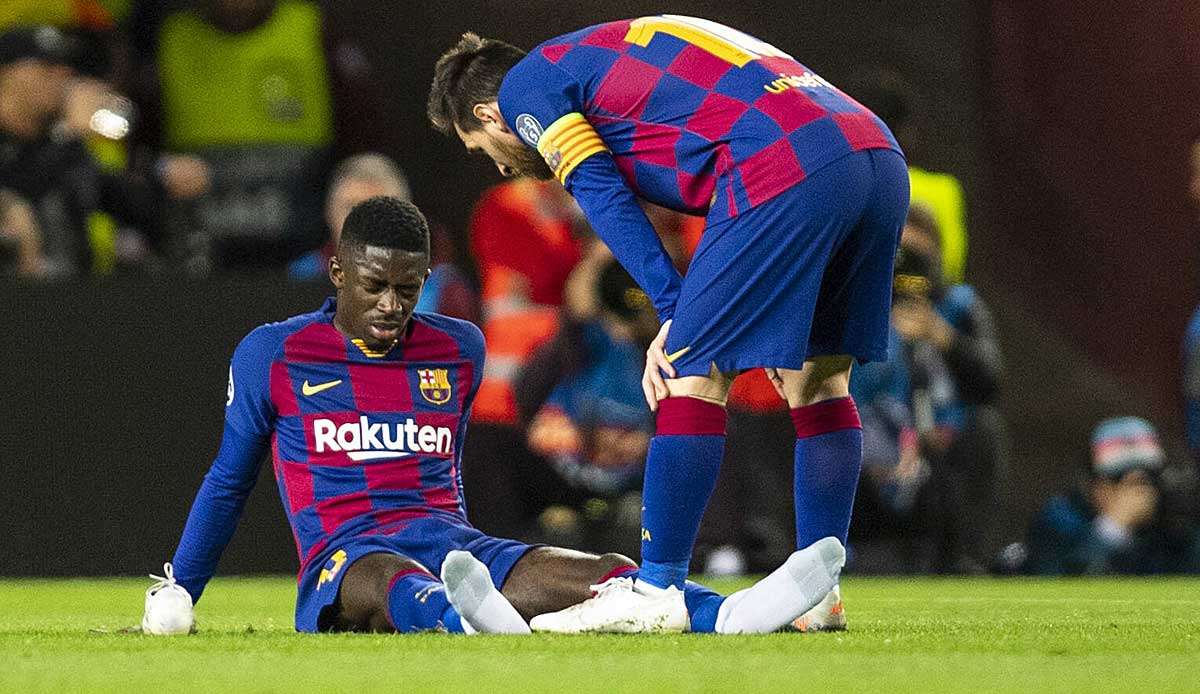 Nicht mehr im gleichen Team? Ousmane Dembele steht offenbar kurz vor einem Wechsel weg von Lionel Messi zu Manchester United.