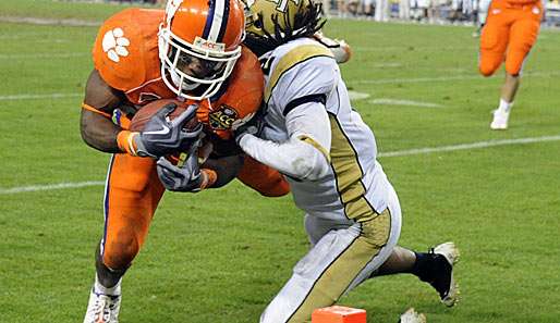 Clemsons C.J. Spiller (l.) gilt als gefährlichster Angreifer im NFL-Draft 2010 