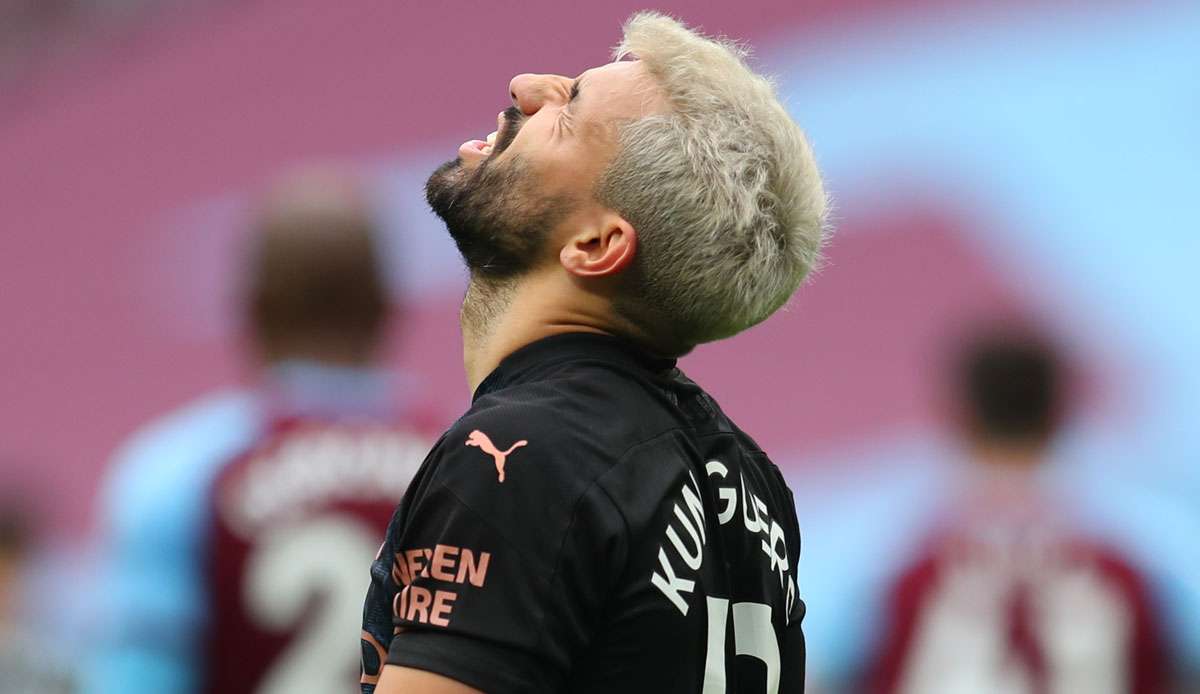 Sergio Agüero ärgert sich über den verpassten Sieg gegen die Hammers.