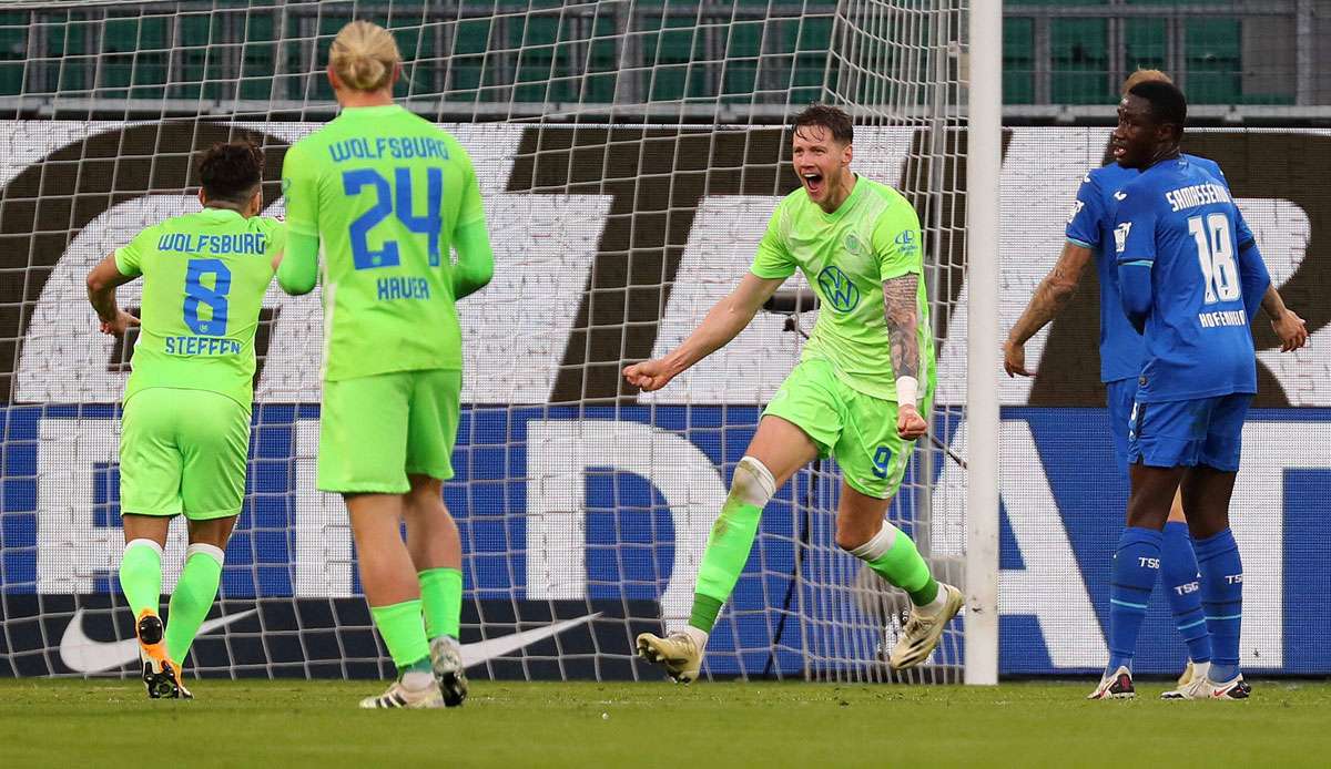 Torjäger Wout Weghorst erzielte das 2:0 für Wolfsburg gegen Hoffenheim.