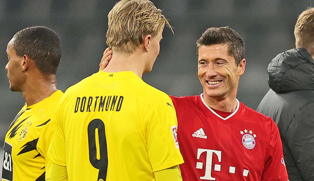 Erling Haaland zog im Duell der Top-Stürmer gegen Robert Lewandowski den Kürzeren.