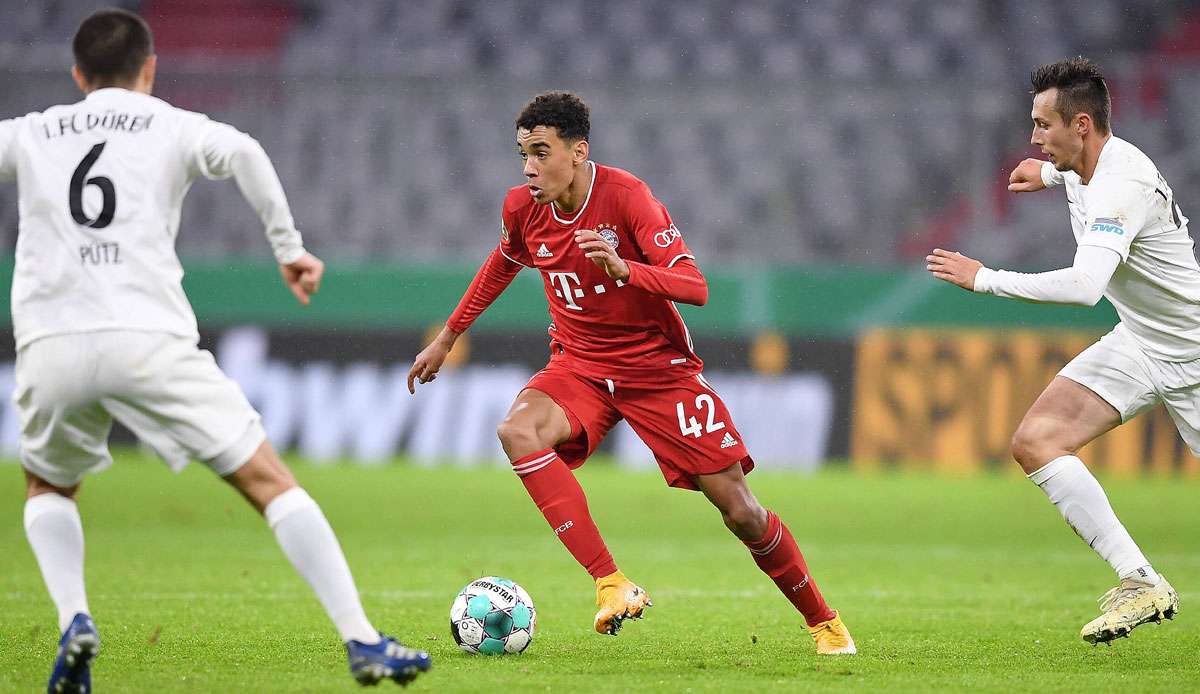 Seit dieser Saison ist Jamal Musiala fester Bestandteil der Profimannschaft des FC Bayern. Bei zehn Pflichtspieleinsätzen gelangen ihm zwei Tore.