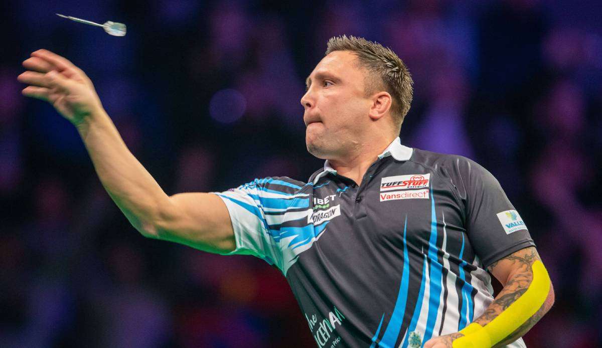 Gerwyn Price hat den Grand Slam of Darts im Vorjahr gewonnen.