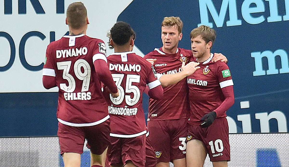 Dresden hat in Rostock gewonnen.