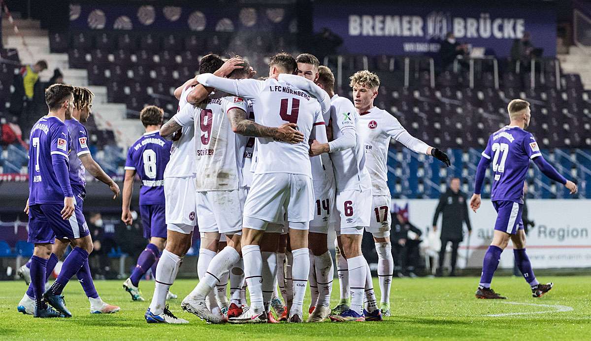 Der 1. FC Nürnberg schlägt den VfL Osnabrück.