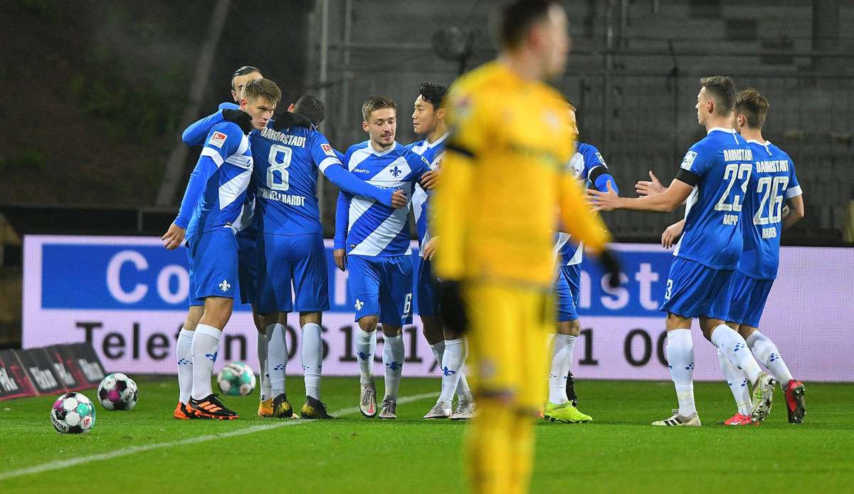 Darmstadt 98 bejubelte gegen Braunschweig schon in der ersten Halbzeit vier Tore.