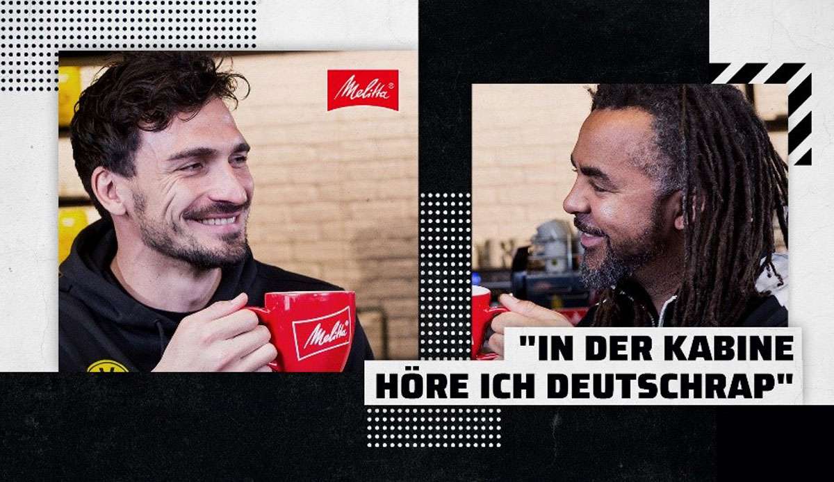 Mats Hummels und Patrick Owomoyela unterhalten sich über Sportstars und Rapper.