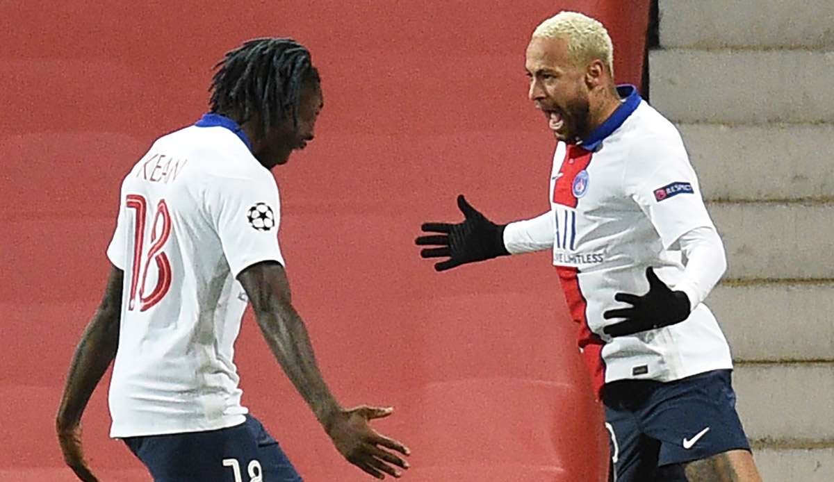 Neymar (r.) wurde mit einem Doppelpack zum Matchwinner für Paris Saint-Germain.