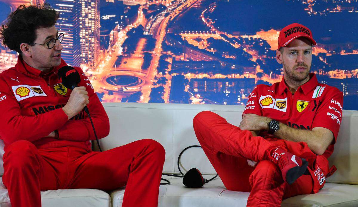 Die Beziehung zwischen Sebastian Vettel und Mattia Binotto ist distanziert.