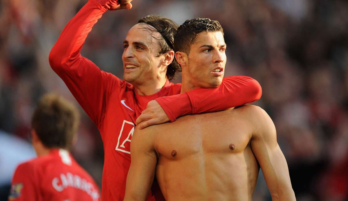 Dimitar Berbatov und Cristiano Ronaldo spielten zusammen für Manchester United.