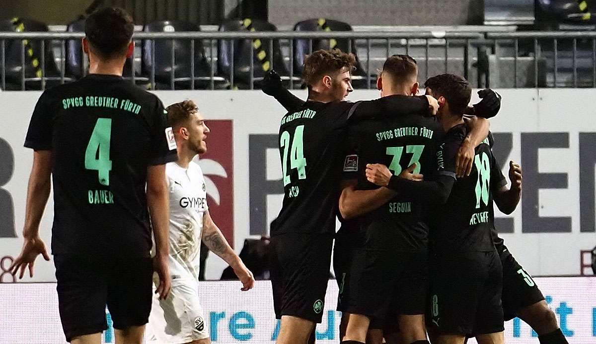 Greuther Fürth hat am 11. Spieltag in Sandhausen gewonnen.