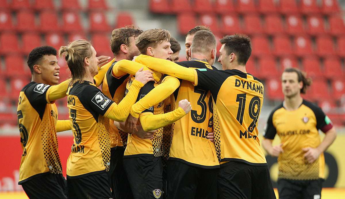 Becker brachte Dresden gegen Halle mit einem Traumtor in Führung.