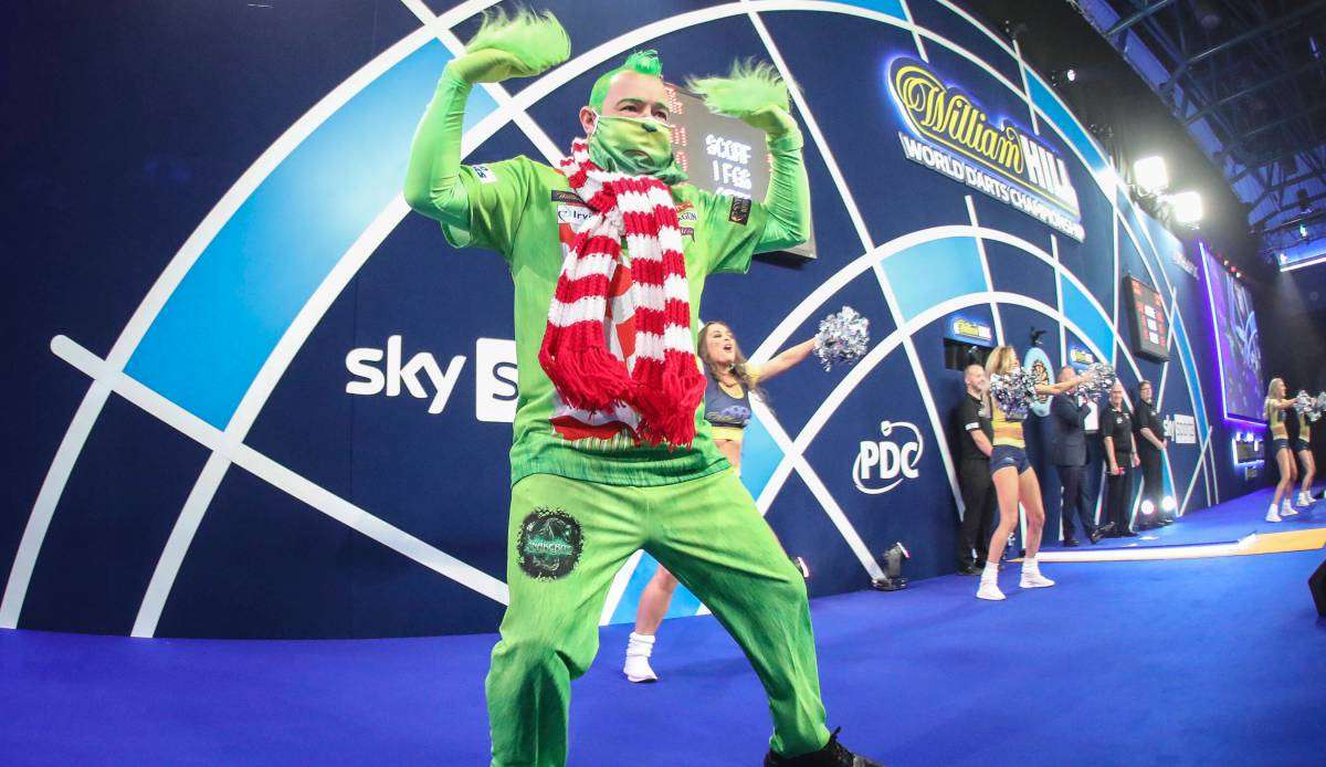 Peter Wright verkleidete sich als "Grinch".