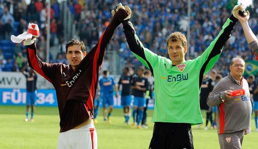 Jens Lehmann (r.) hängt die Fußballschuhe an den Nagel