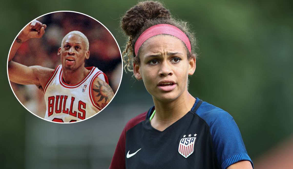 Trinity Rodman, Tochter des früheren Basketballstars Dennis Rodman, ist beim Draft der US-Fußball-Profiliga NWSL an zweiter Stelle gezogen worden.