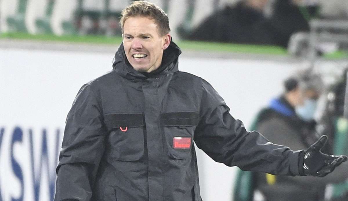 Für Julian Nagelsmann ist das Remis in Wolfsburg kein "Mega-Beinbruch".