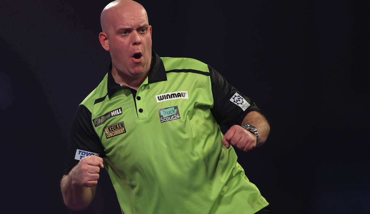 Michael Van Gerwen hat die UK Open im vergangenen Jahr gewonnen.