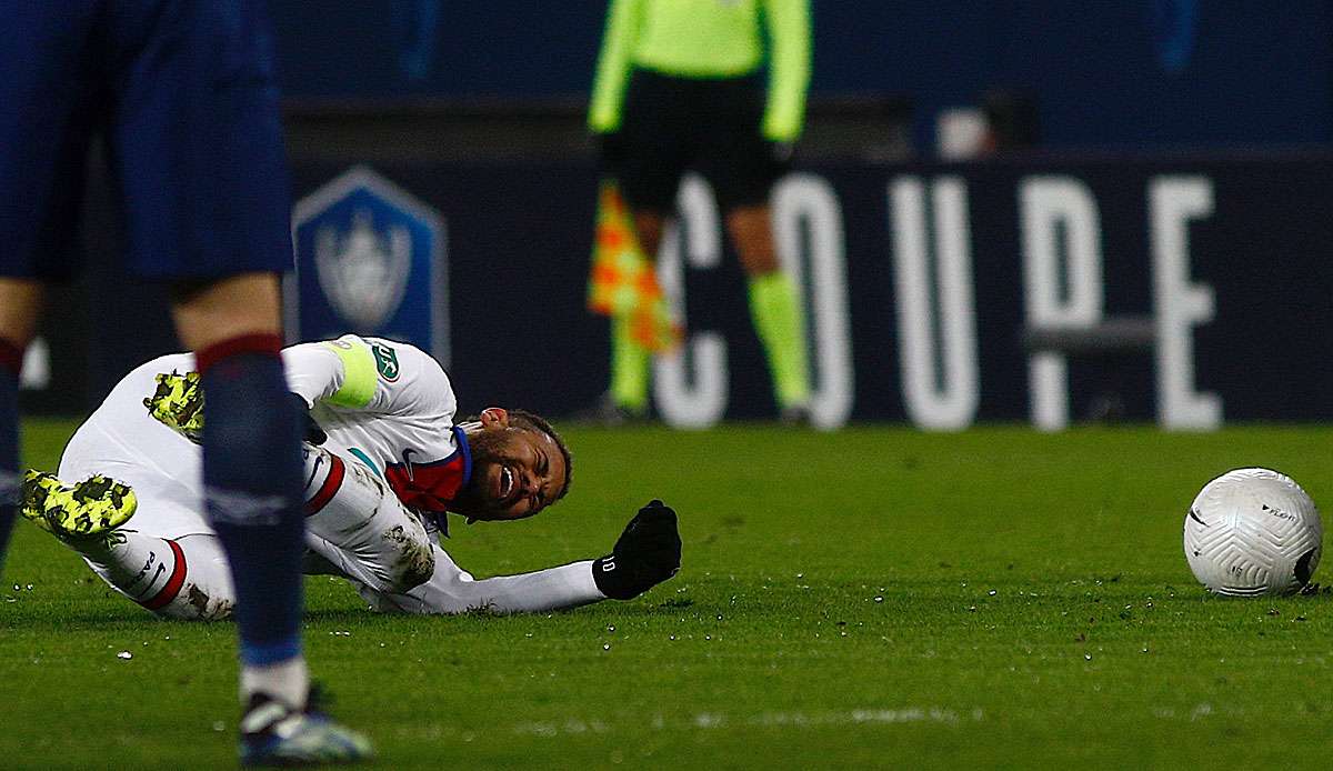 Neymar musste im Pokal gegen Caen ausgewechselt werden.