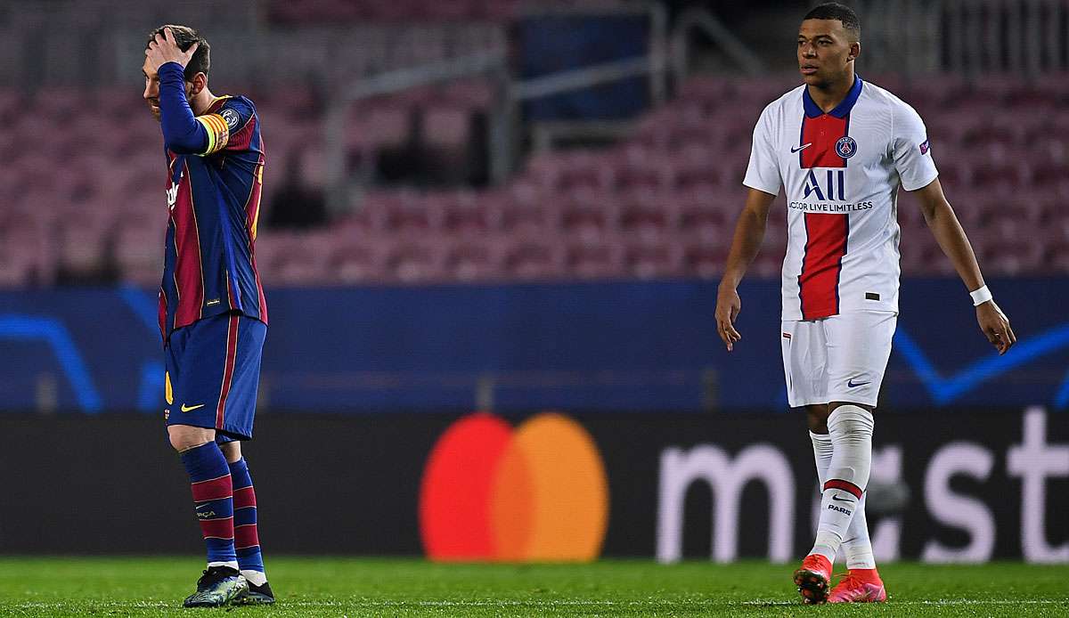 Kylian Mbappe traf gegen Barcelona dreimal.