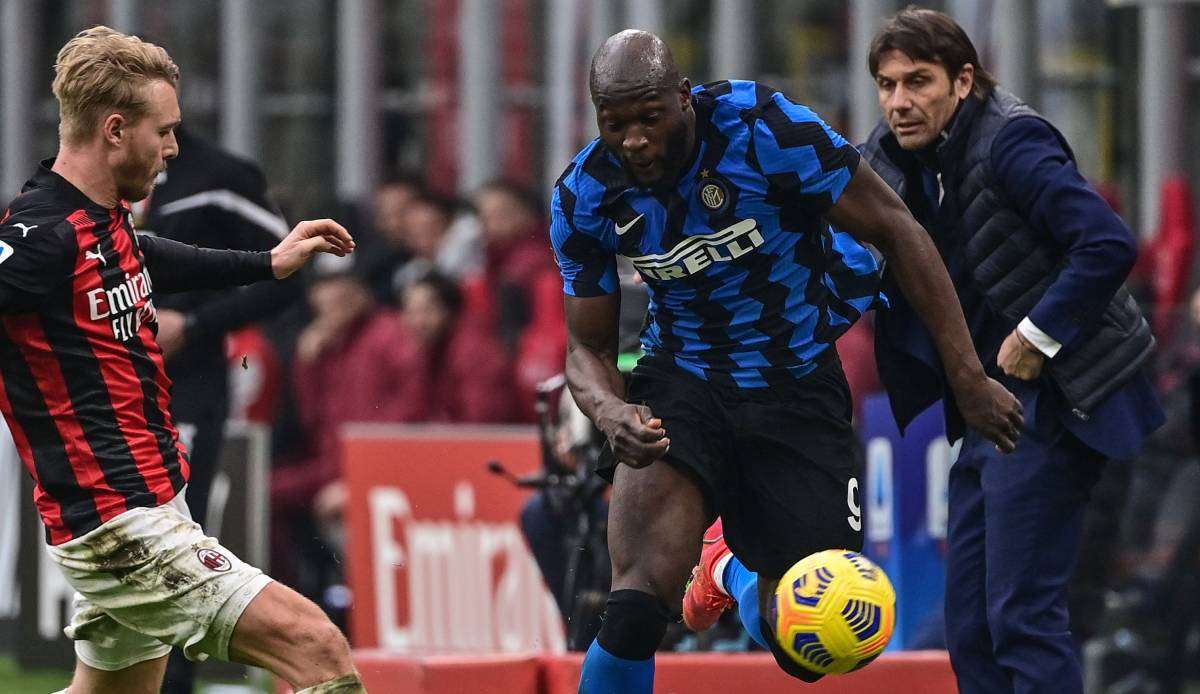 Inter-Coach Antonio Conte ist begeistert von Romelu Lukakus Physis.