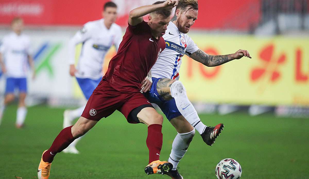 Hansa Rostock und der 1. FC Kaiserslautern trennten sich im Hinspiel 0:0.