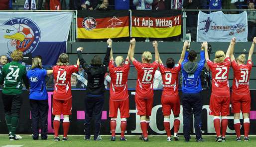 Auch in Madrid will der DFB-Pokal-Halbfinalist Turbine Potdam wieder mit seinen Fans feiern