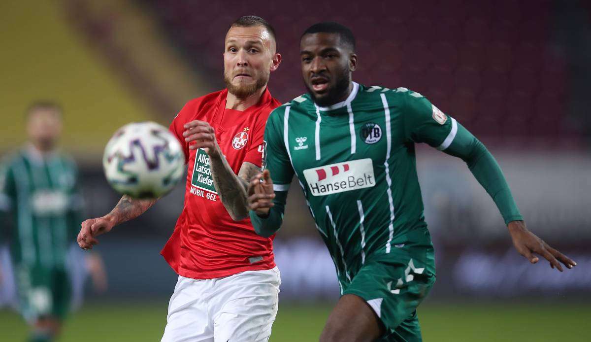 Für den VfB Lübeck und den 1. FC Kaiserslautern (rot) steht heute ein wichtiges Spiel an.