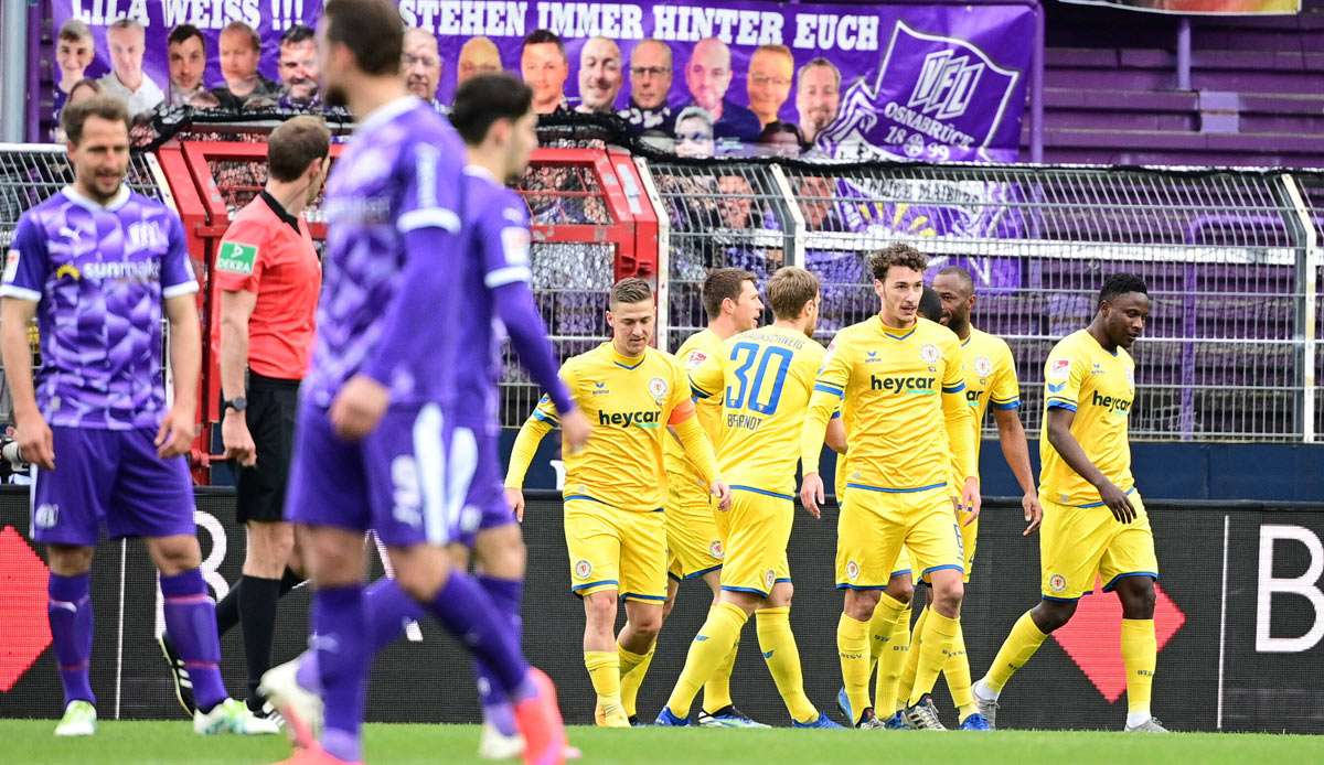 Eintracht Braunschweig schaffte einen wichtigen Sieg in Osnabrück.