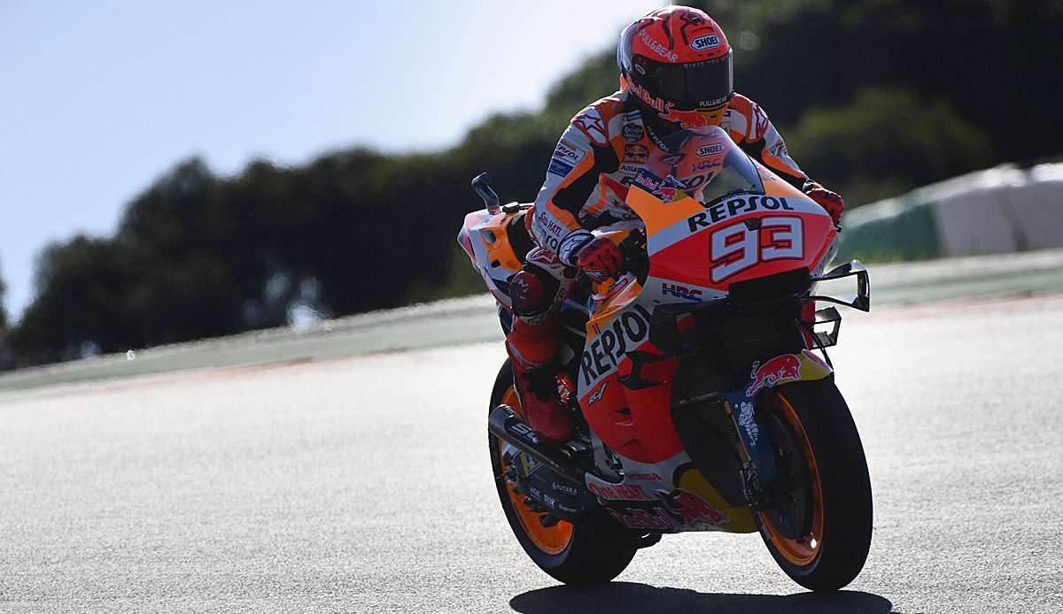 Marc Marquez landete bei seinem Comeback in der MotoGP auf Rang sieben.