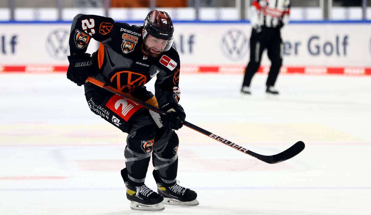 Die Grizzlys Wolfsburg (im Bild: Gerrit Fauser) könne heute Deutscher Meister werden.