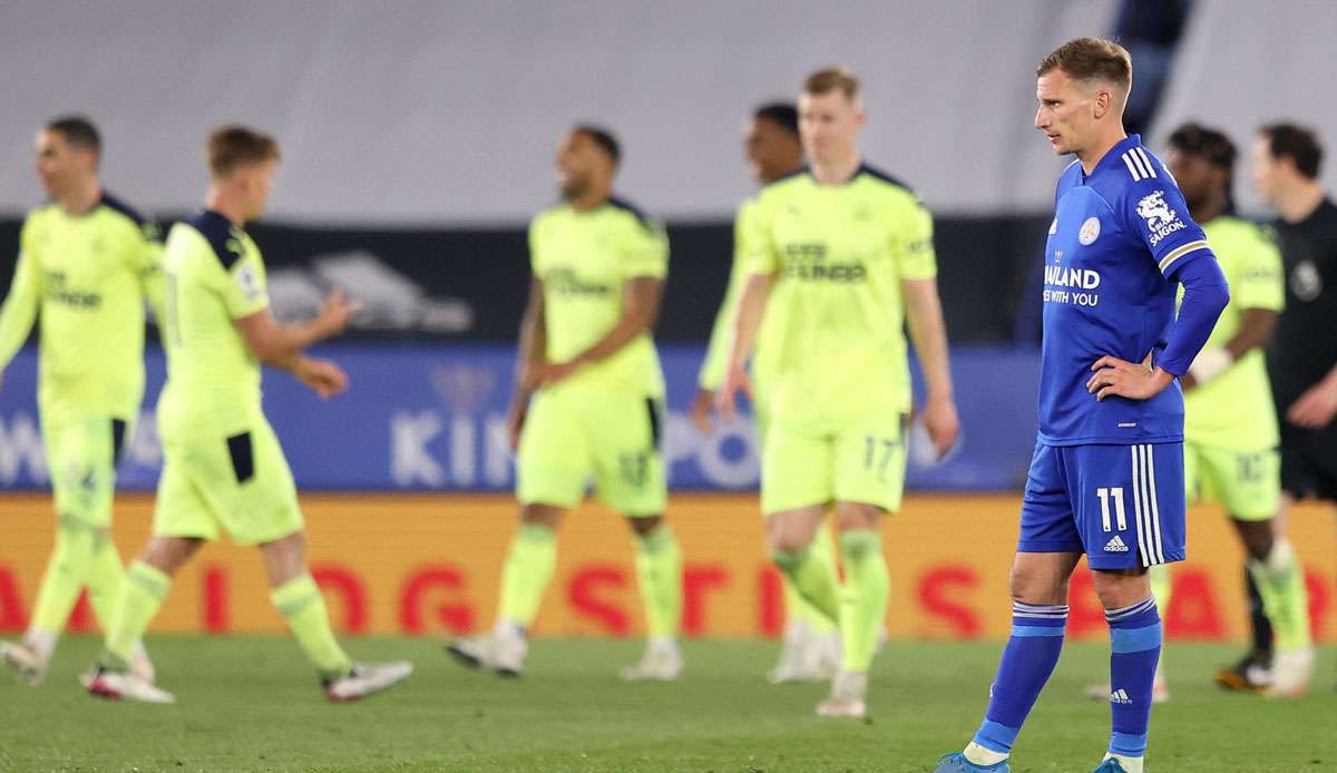 Leicesters Marc Albrighton ist bedient. Die Foxes unterlagen Newcastle im eigenen Stadion 2:4.