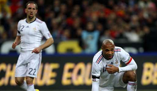 Frankreich mit Ribery (l.) und Henry blieb gegen China ohne Torerfolg