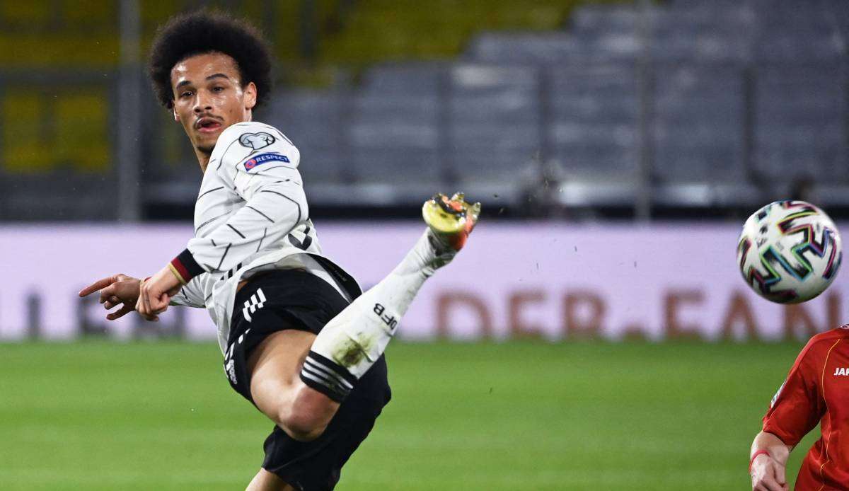 Leroy Sane trifft heute mit Deutschland in einem Testspiel auf Dänemark.