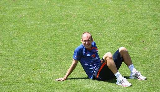 Arjen Robben zog sich einen leichten Muskelfaserriss zu