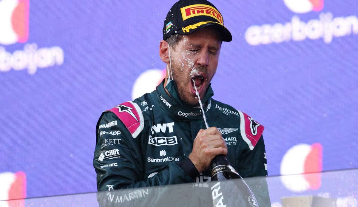 Sebastian Vettel fuhr in Aserbaidschan sensationell aufs Podium.
