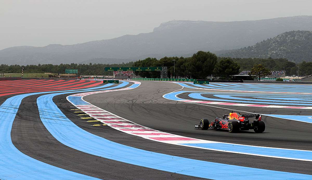 Max Verstappen startet in Frankreich von der Pole Position.