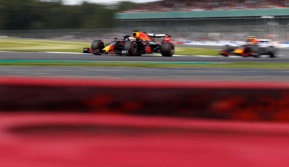 Max Verstappen in Silverstone.