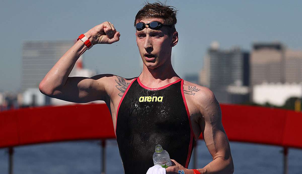 Florian Wellbrock holte im Becken um im Freiwasser eine Medaille.