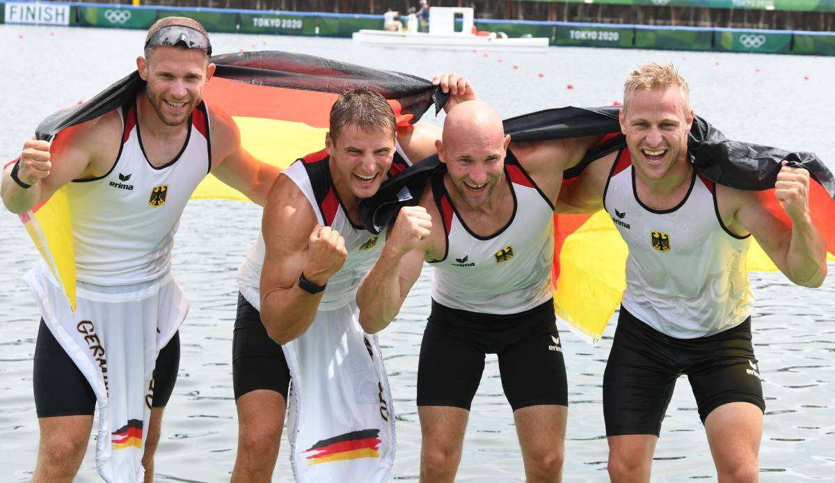 Der K4 holte die zehnte deutsche Goldmedaille in Tokio.