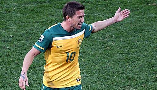 Harry Kewell sah beim Stand von 1:0 für Australien die Rote Karte